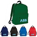 Solid school backpacks in assorted colors