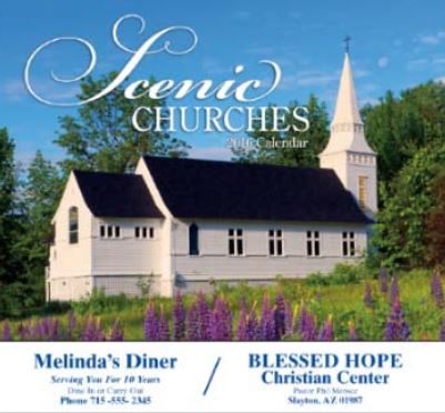 Custom Printed Promotional Scenic Church Calendars