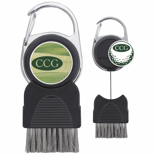 Golf Club Brush with Ball Marker