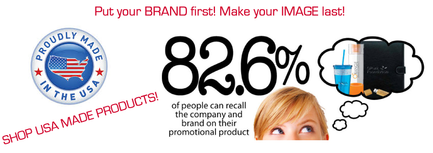 Custom imprinted USA Made Promotional Products.