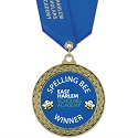 Custom Printed Medal with Satin Neck Ribbon
