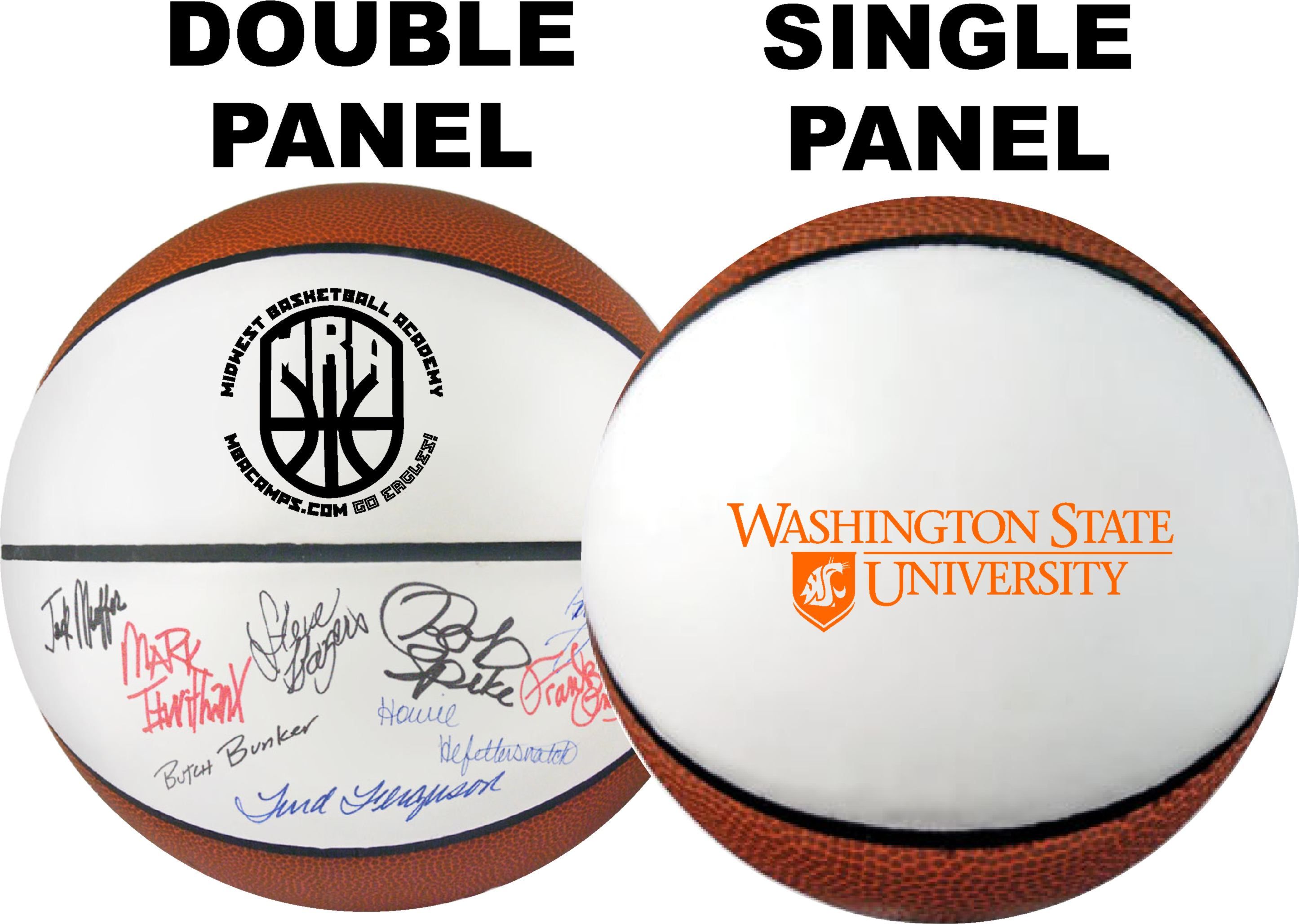 Synthetic Leather Basketballs with Autograph Panels