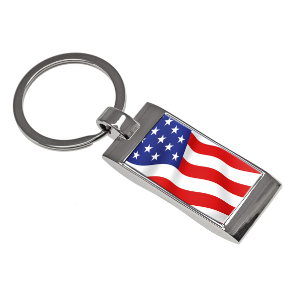 Custom Printed USA Flag Key tags