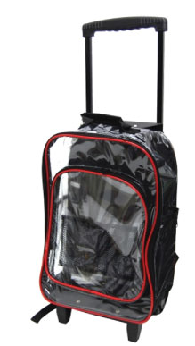 Clear Rolling Backpacks  with wheels front
