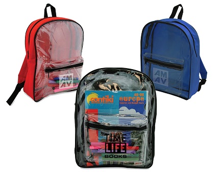 Clear Backpacks in Assorted Colors