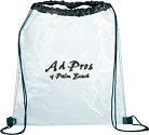 Large clear sling cinch drawsting backpacks