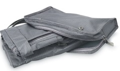Fold-away travel bag with zipper storage pouch